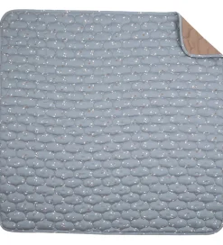 Tæpper|Børneværelset-Müsli Tæppe - Quiltet - 90x90 cm - Stars - Jasmin Blue/Balsam Cr