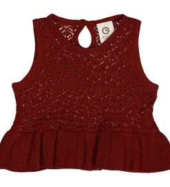 Veste-Müsli Vest - Knit Scallop - Russet m. Hulmønster