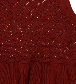 Veste-Müsli Vest - Knit Scallop - Russet m. Hulmønster