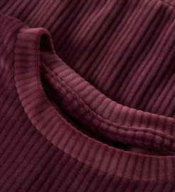 Juletøj-Name It Bluse - Fløjlsvelour - Cropped - NmfVeloa - Burgundy