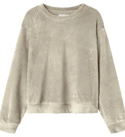 Name It Juletøj*Bluse - Fløjlsvelour - NkfVeloa - Velvet - Cement