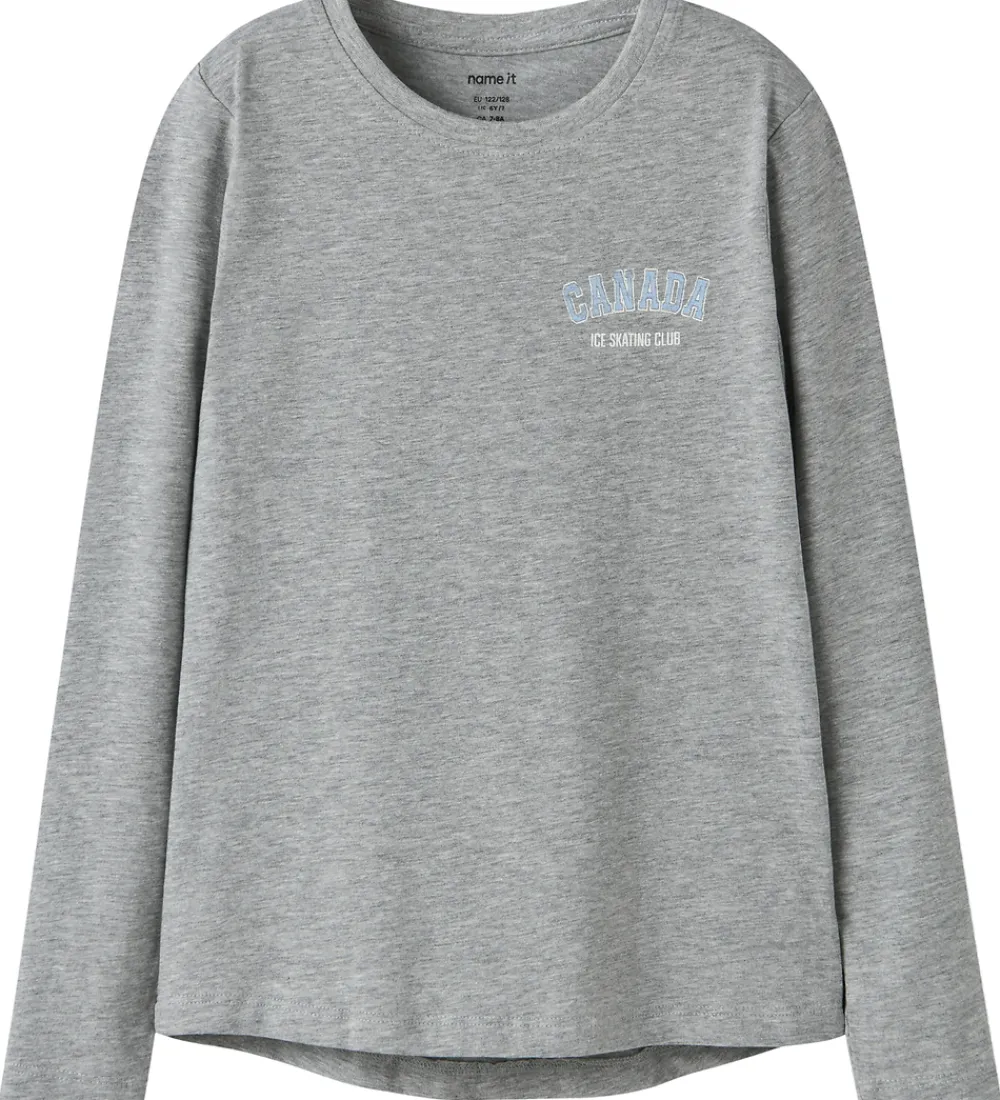 Bluser-Name It Bluse - NkfVix - Grey Melange/Canada