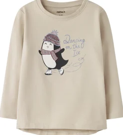 Name It Bluser*Bluse - NmfVix - Cement/Penguin