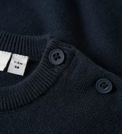 Juletøj-Name It Bluse - Strik - NbfRebow - Navy Blazer m. Sløjfe