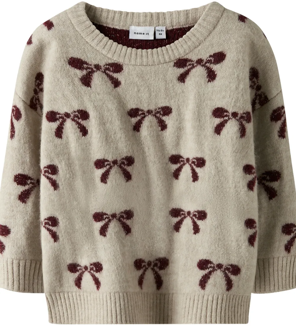 Sweatshirts|Juletøj-Name It Bluse - Strik - NmfSenya - Cement