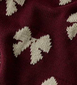 Juletøj-Name It Bluse - Strik - NmfRekka - Burgundy m. Sløjfer