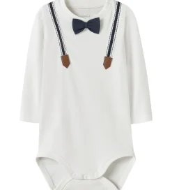 Name It Bodyer*Body l/æ - NbmRufus - Bright White m. Print