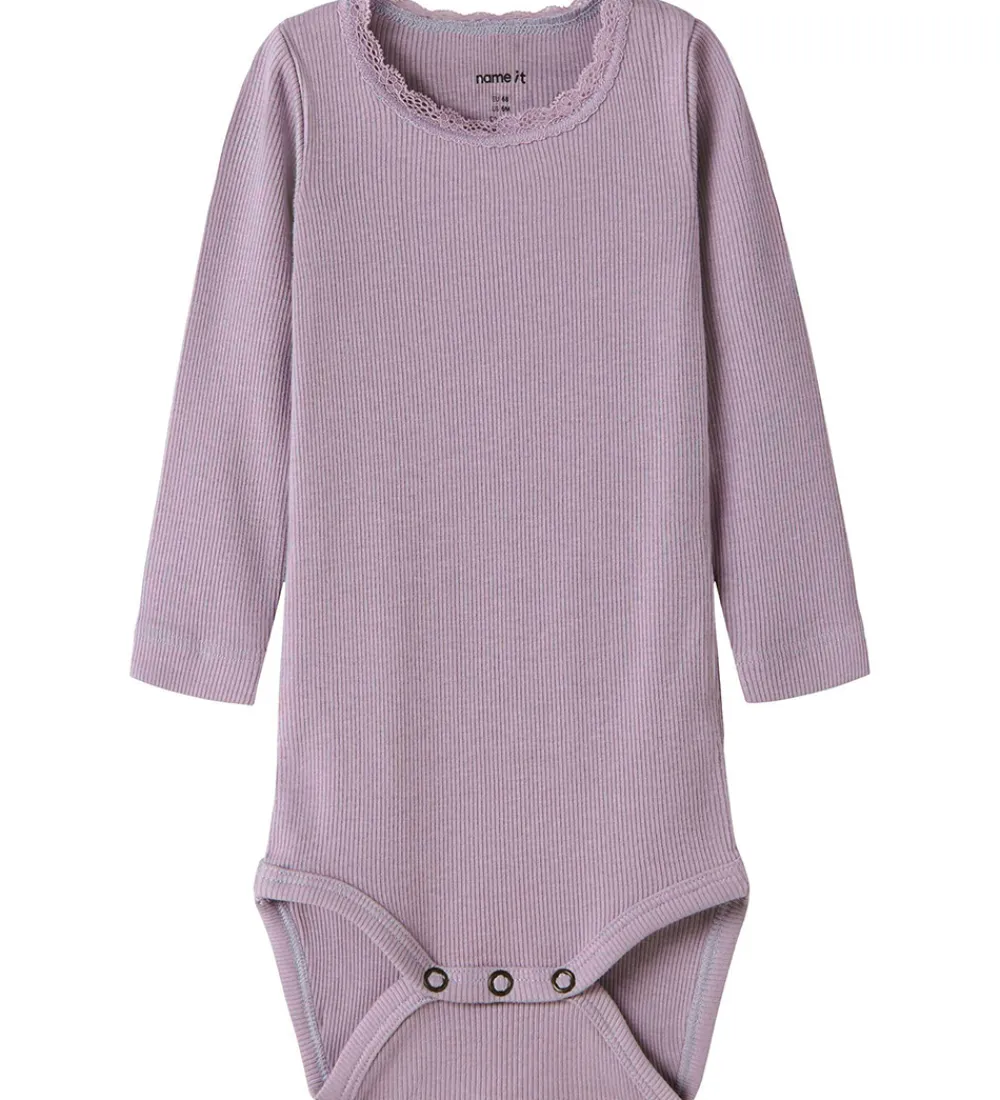 Name It Bodyer*Body l/æ - Noos - Rib - NbfKab - Lavender Gray