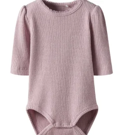 Name It Juletøj|Bodyer*Body l/æ - Rib - NbfRosally - Keepsake Lilac m. Glimmer