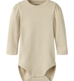 Name It Juletøj|Bodyer*Body l/æ - Rib - NbfRosally - Cement m. Glimmer