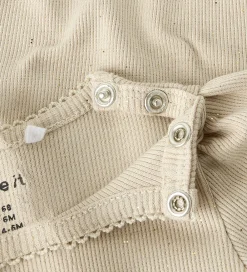 Name It Juletøj|Bodyer*Body l/æ - Rib - NbfRosally - Cement m. Glimmer