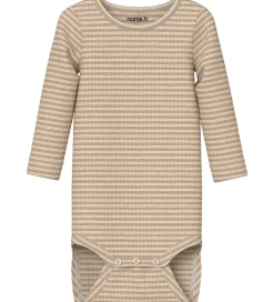 Juletøj|Bodyer-Name It Body l/æ - Rib - Viskose - NbfSister - Cloud Dancer