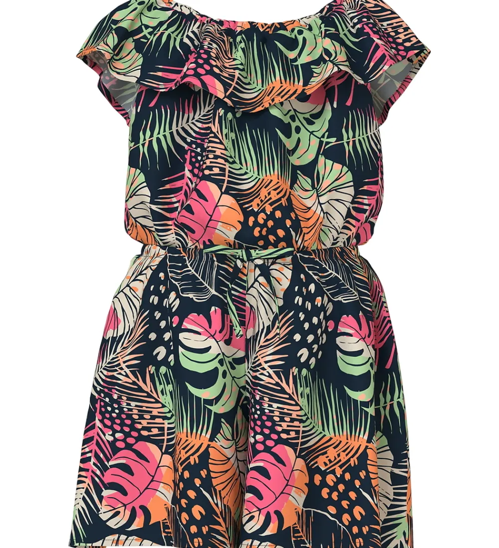 Name It Buksedragter*Buksedragt - NmfVinaya - Navy Blazer/Fresh Tropical
