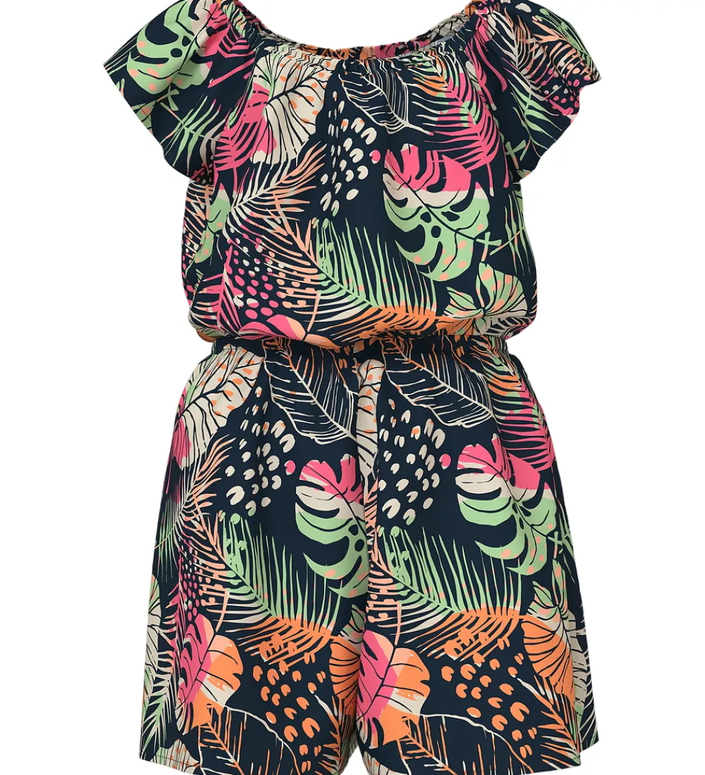 Name It Buksedragter*Buksedragt - NmfVinaya - Navy Blazer/Fresh Tropical