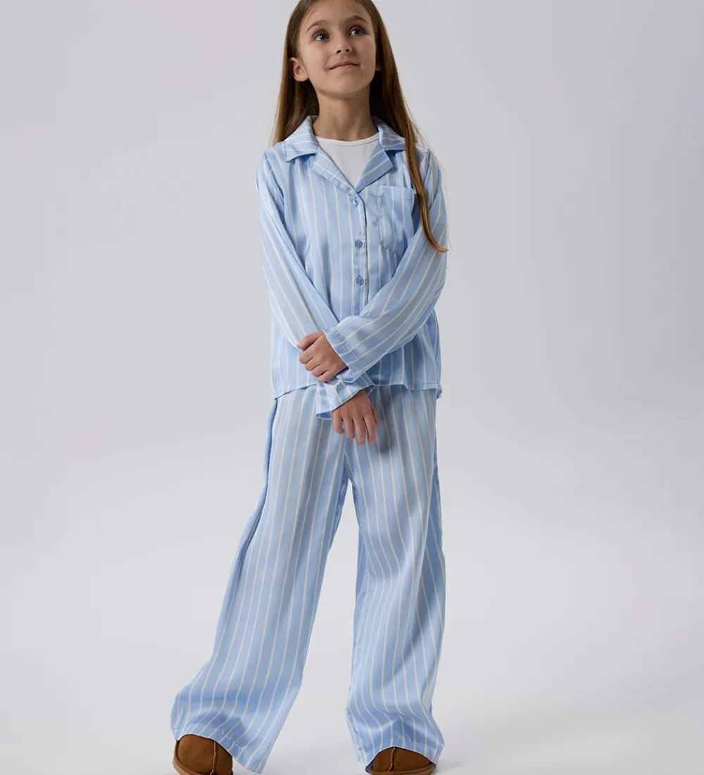 Nattøj-Name It Bukser - Satin - NkfRuth - Kentucky Blue