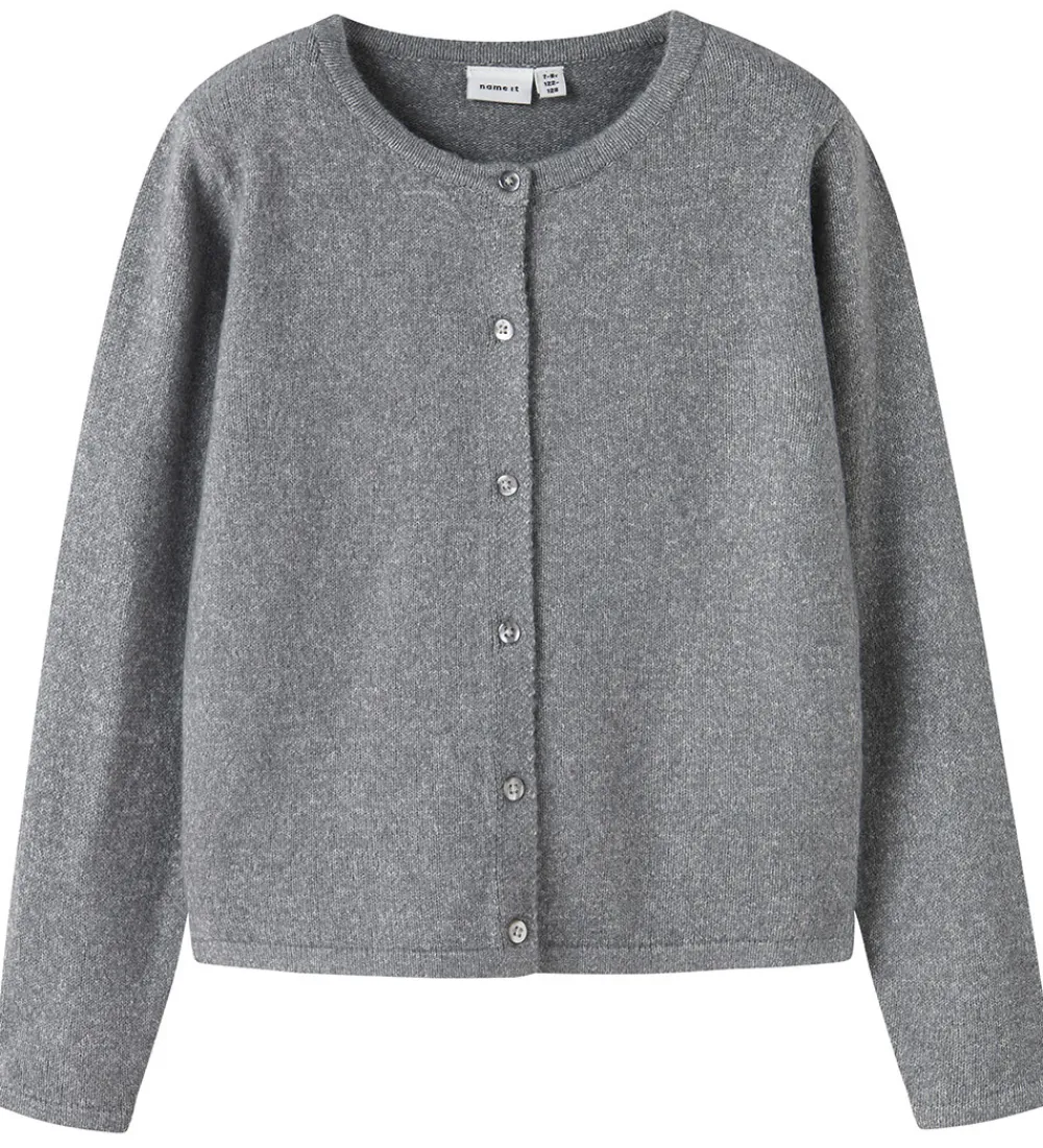 Striktrøjer-Name It Cardigan - Noos - Strik - NkfSaluna - Gråmeleret