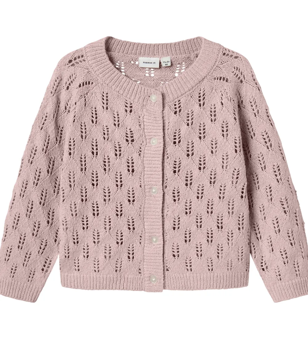 Striktrøjer-Name It Cardigan - Strik - NmfLeslie - Burnished Lilac