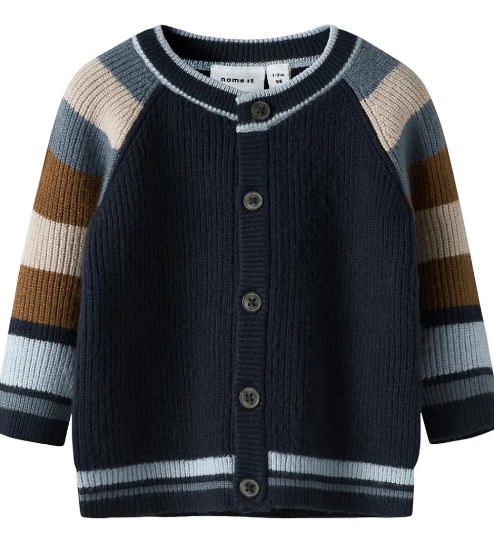 Name It Cardigans*Cardigan - Strik - Viskoseblanding - NbmSand - Navy Blaz
