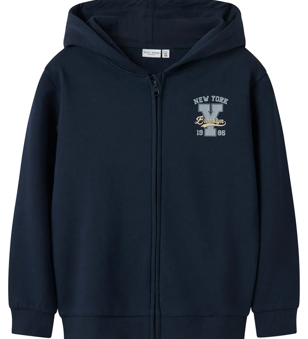 Hættetrøjer-Name It Cardigan - Sweat - NkmVoltinus - Navy Blazer/1986 New Yo