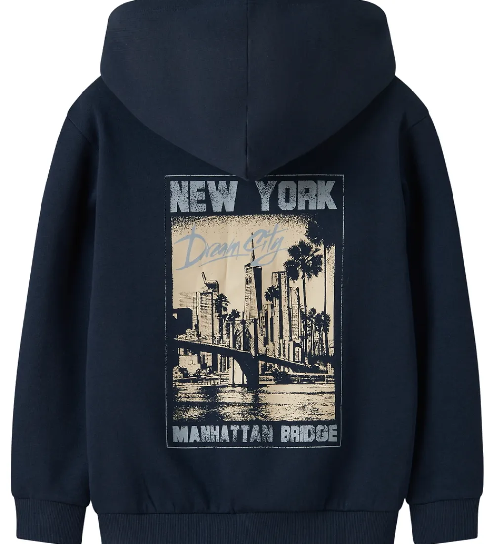 Hættetrøjer-Name It Cardigan - Sweat - NkmVoltinus - Navy Blazer/1986 New Yo