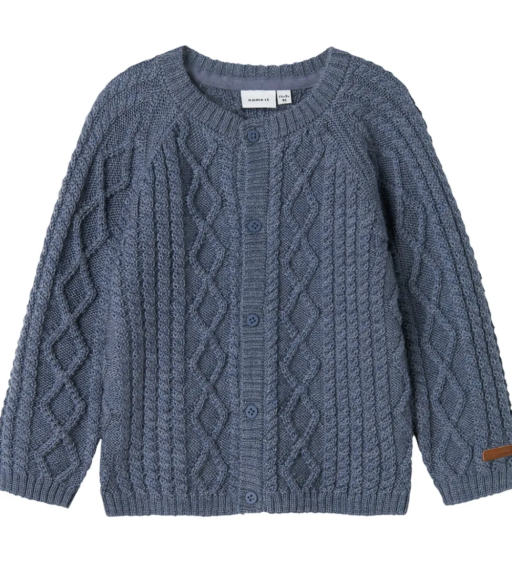 Name It Striktrøjer*Cardigan - Uld - Strik - NmmWrilla - Folkstone Gray