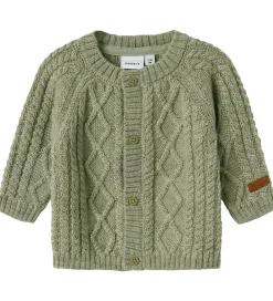 Striktrøjer-Name It Cardigan - Uld - Strik - NbmWrilla - Dried Sage