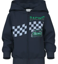 Cardigans-Name It Cardigan m. Hætte - NmmVoltinus - Navy Blazer/Racing