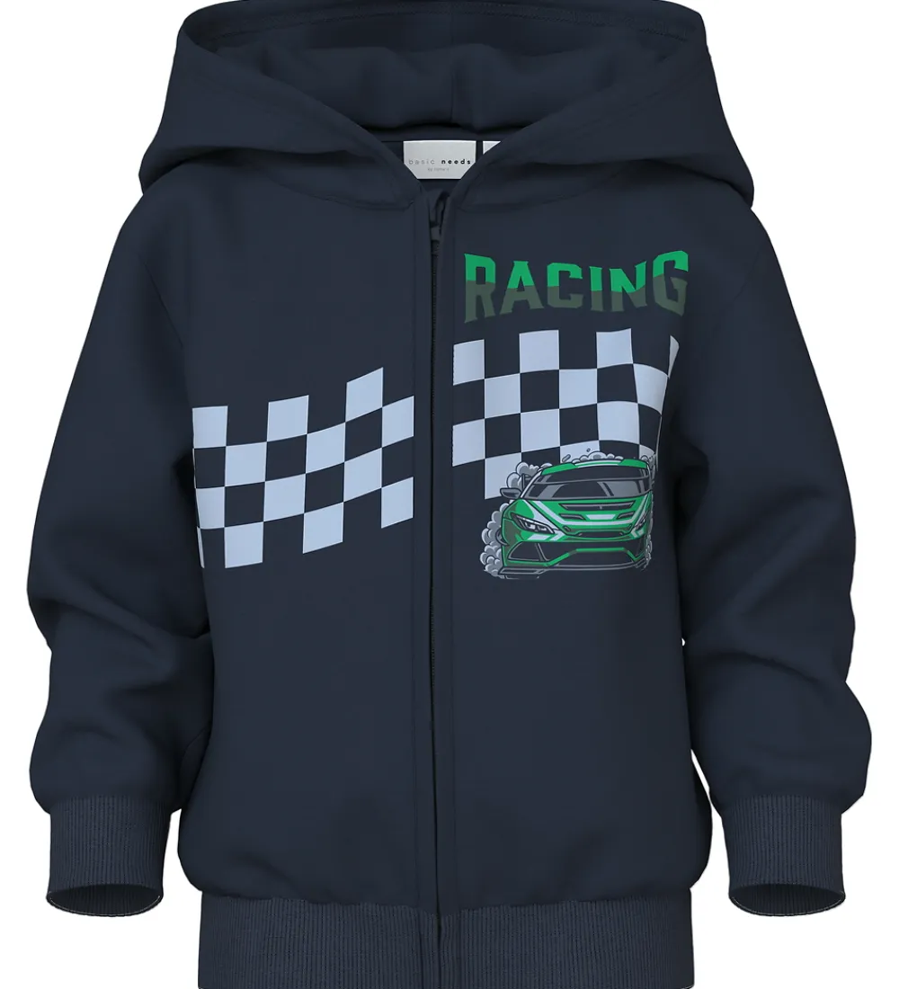 Cardigans-Name It Cardigan m. Hætte - NmmVoltinus - Navy Blazer/Racing