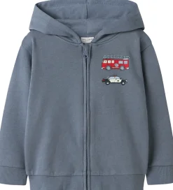 Name It Cardigans*Cardigan m. Hætte - NmmVoltinus - Flint Stone/Fire Truck