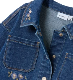 Name It Overgangsjakker*Denimjakke - NmfKara - Dark Blue Denim/Flower