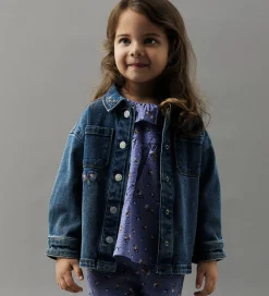 Name It Overgangsjakker*Denimjakke - NmfKara - Dark Blue Denim/Flower