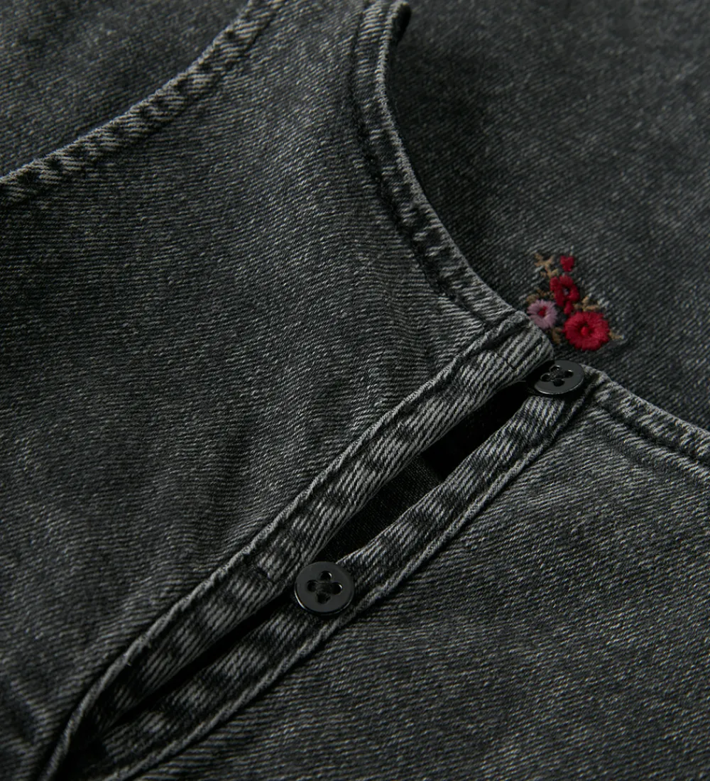 Kjoler-Name It Denimkjole - NmfBrynn - Medium Grey Denim/Flower