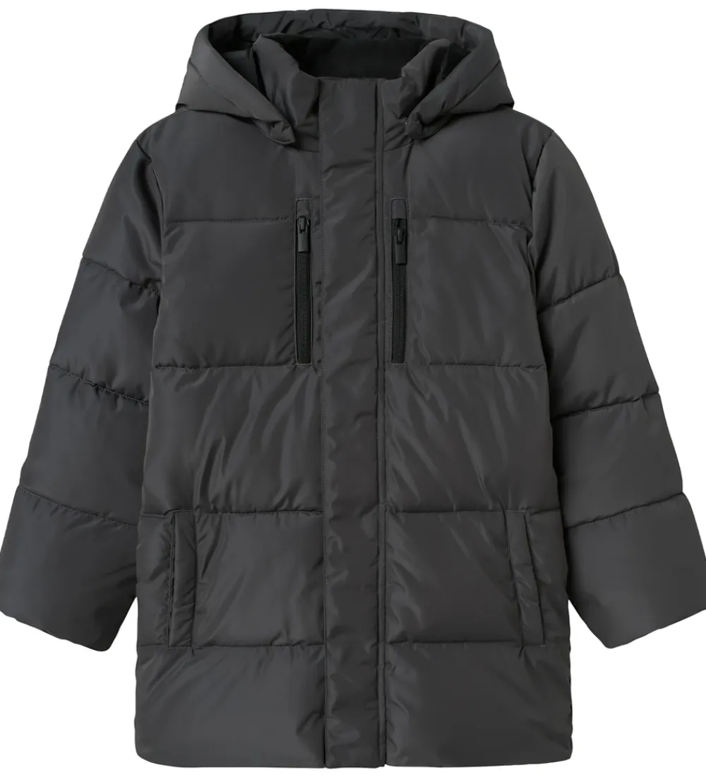 Overgangsjakker|Dunjakker Og Dynejakker-Name It Dynejakke - Noos - NkmMedow03 - Grey Pinstripe