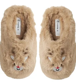 Hjemmesko-Name It Hjemmesko - NmnReindeer - Oxford Tan/Reindeer