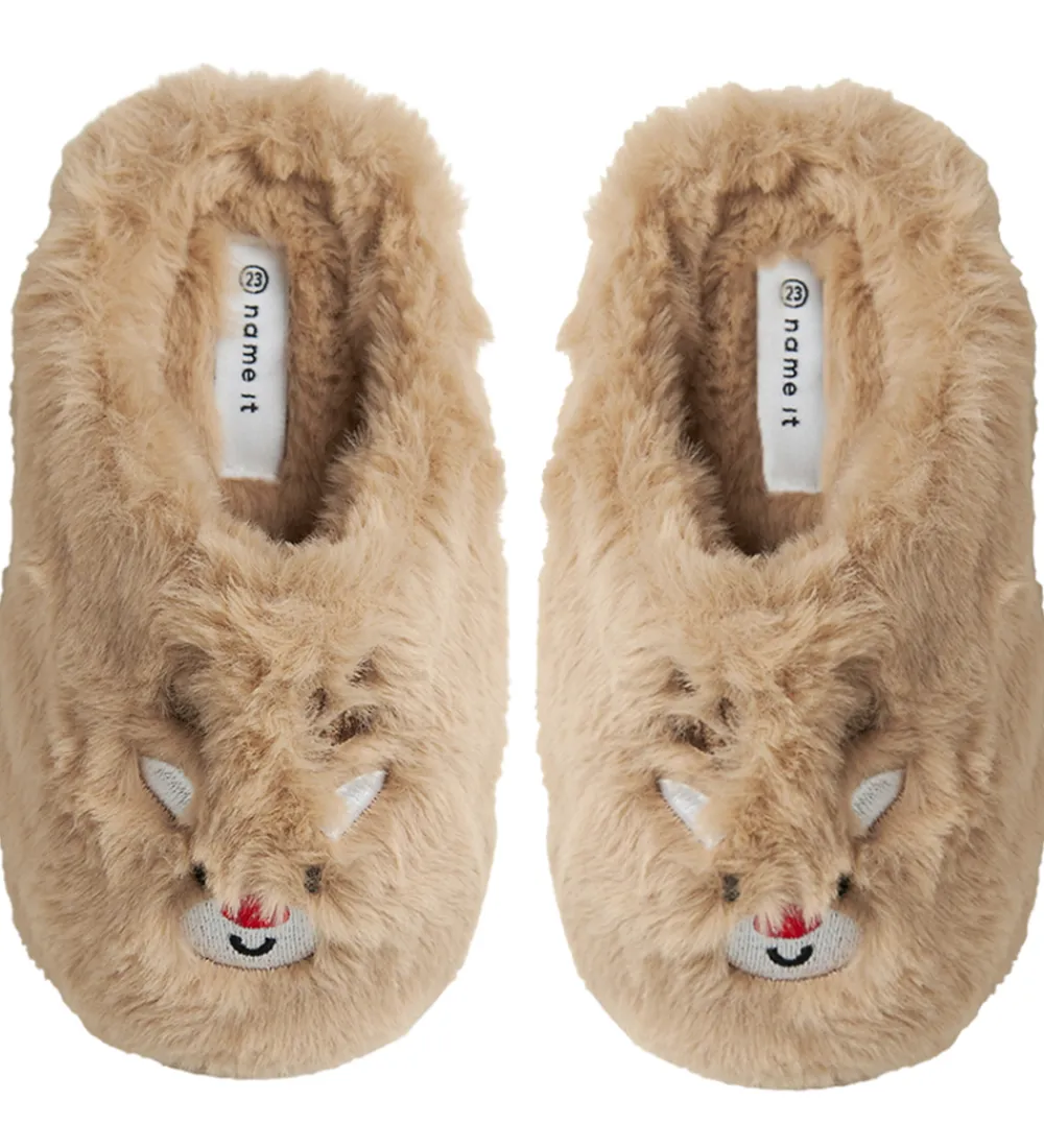 Hjemmesko-Name It Hjemmesko - NmnReindeer - Oxford Tan/Reindeer