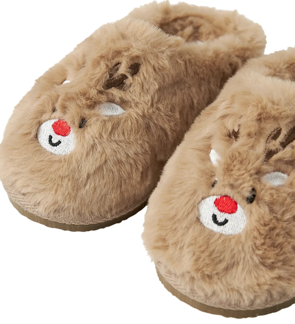 Hjemmesko-Name It Hjemmesko - NmnReindeer - Oxford Tan/Reindeer