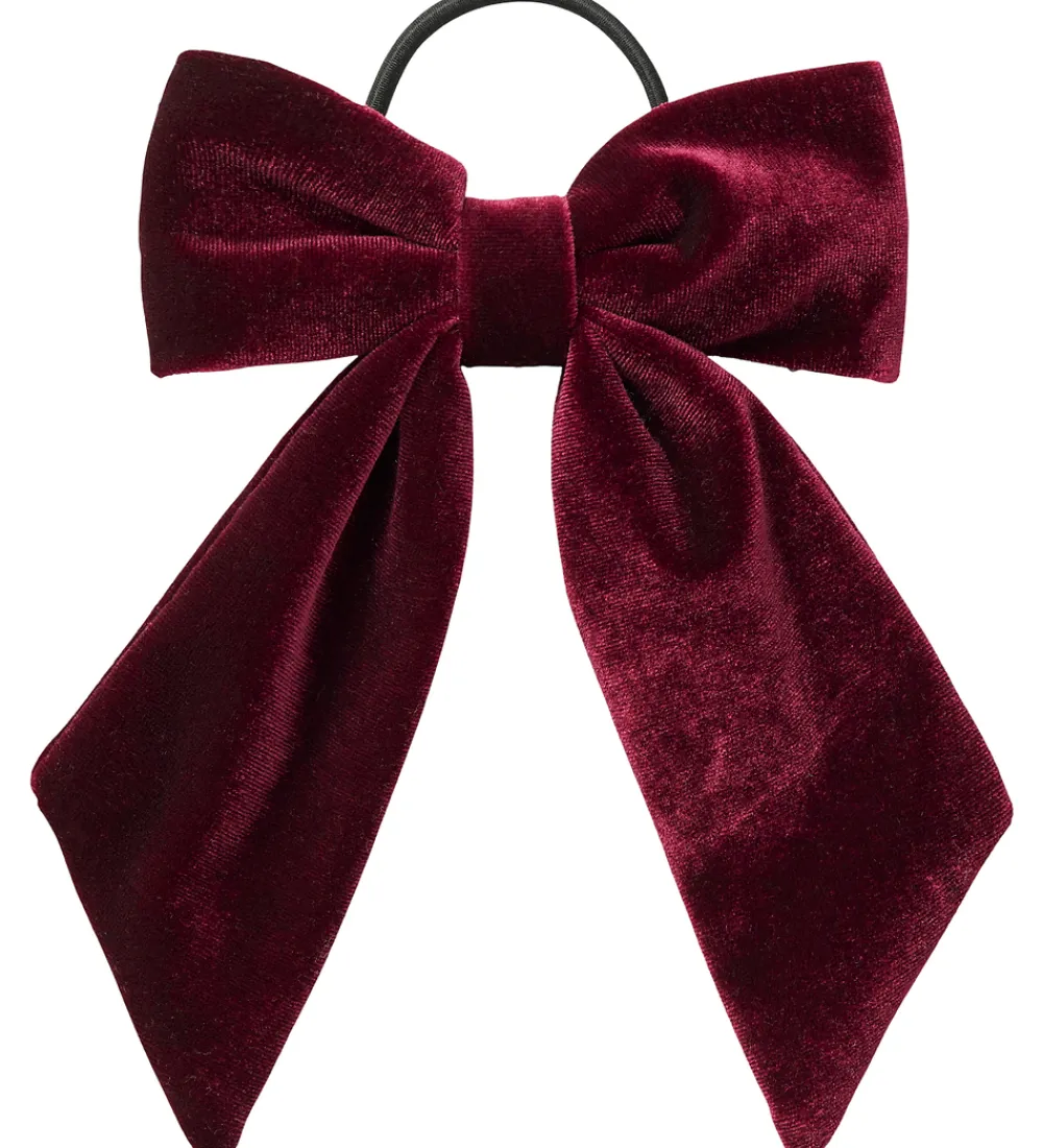 Name It Hårpynt|Hårelastikker*Hårelastik m. Sløjfe - NmfRelvet - Burgundy