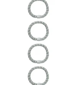 Name It Hårelastikker*Hårelastikker - NkfAcc - 4-pak - Aqua Gray m. Glitter