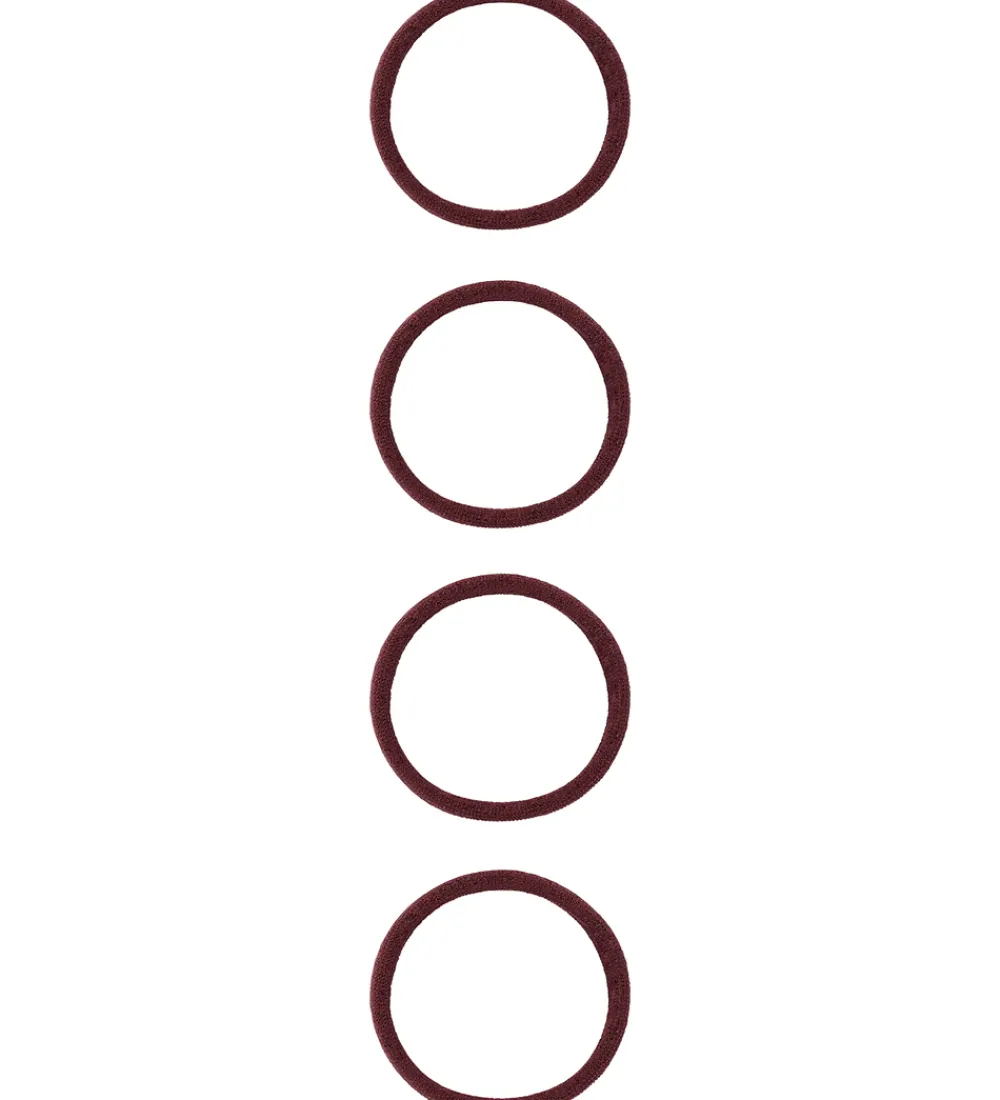 Name It Hårpynt*Hårelastikker - NkfRiga - 4-pak - Burgundy/m. Glitter