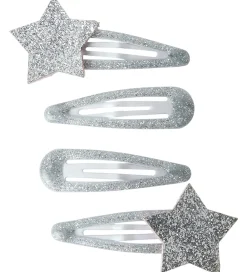 Hårspænder|Hårpynt-Name It Hårspænder - 4-pak - NmfRosa - Silver/STARS