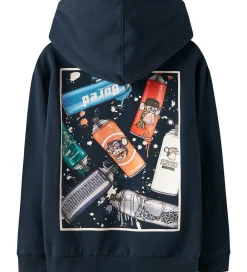 Hættetrøjer-Name It Hættetrøje - NkmSafe - Navy Blazer