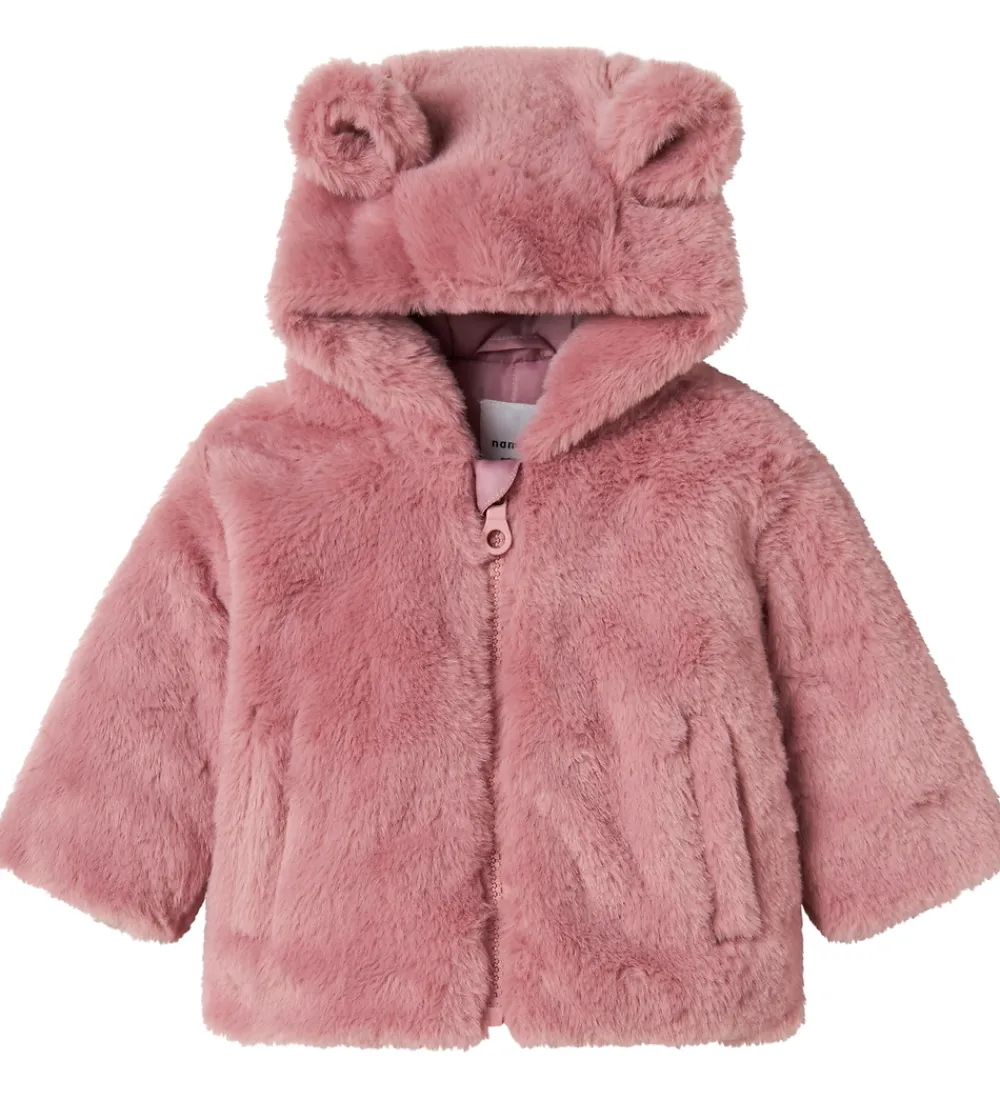 Name It Fleece*Jakke - Imiteret Pels - NbfMila - Lilas