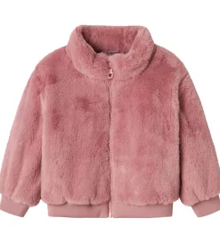 Fleece-Name It Jakke - Imiteret Pels - NmfMila - Lilas