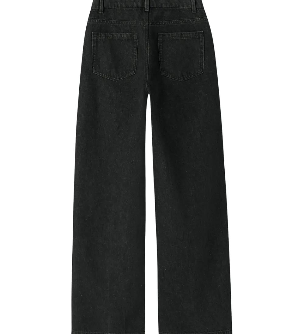 Juletøj|Bukser Og Jeans-Name It Jeans - NkfRose - Dark Grey Denim m. Sløjfer