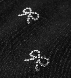 Juletøj|Bukser Og Jeans-Name It Jeans - NkfRose - Dark Grey Denim m. Sløjfer