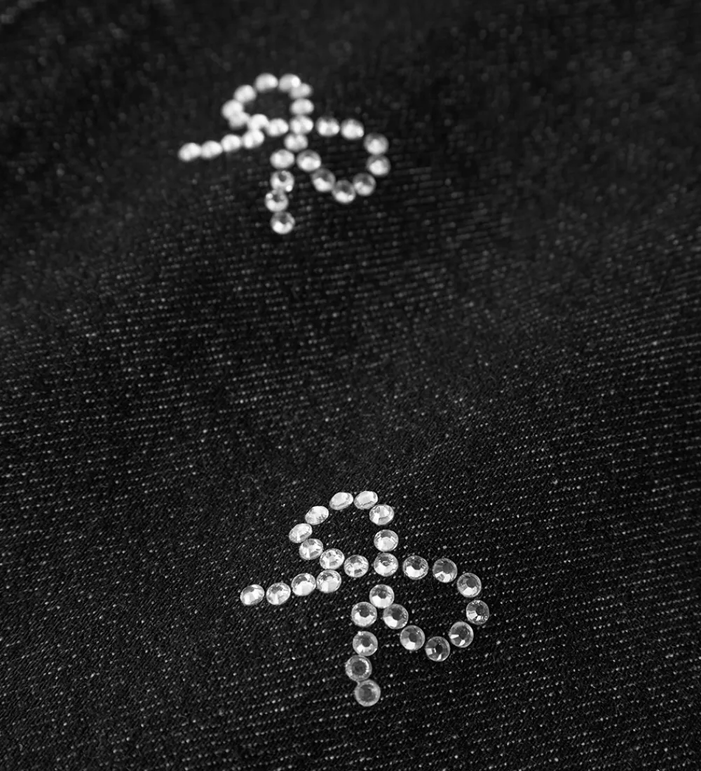 Juletøj|Bukser Og Jeans-Name It Jeans - NkfRose - Dark Grey Denim m. Sløjfer