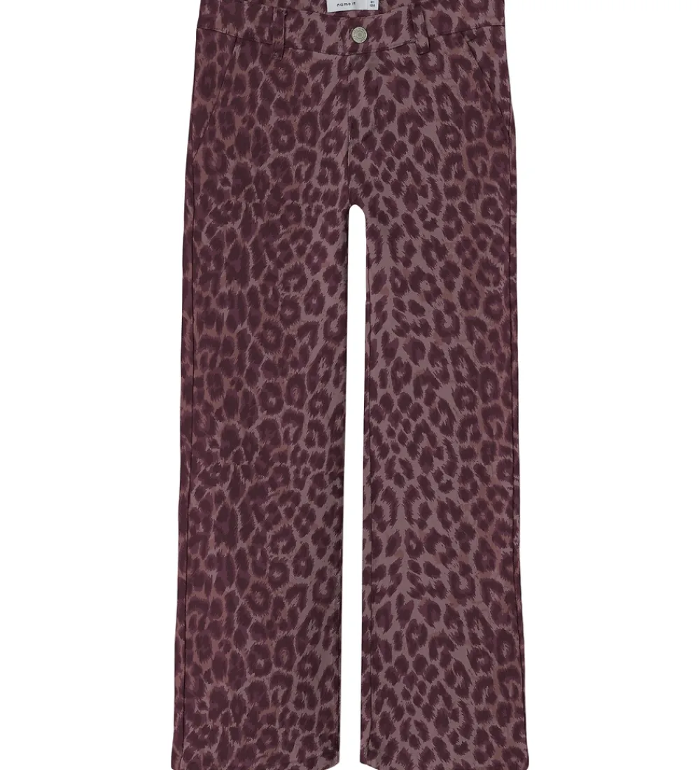 Name It Bukser Og Jeans*Jeans - Wide - NkfRose - Burgundy/Leo