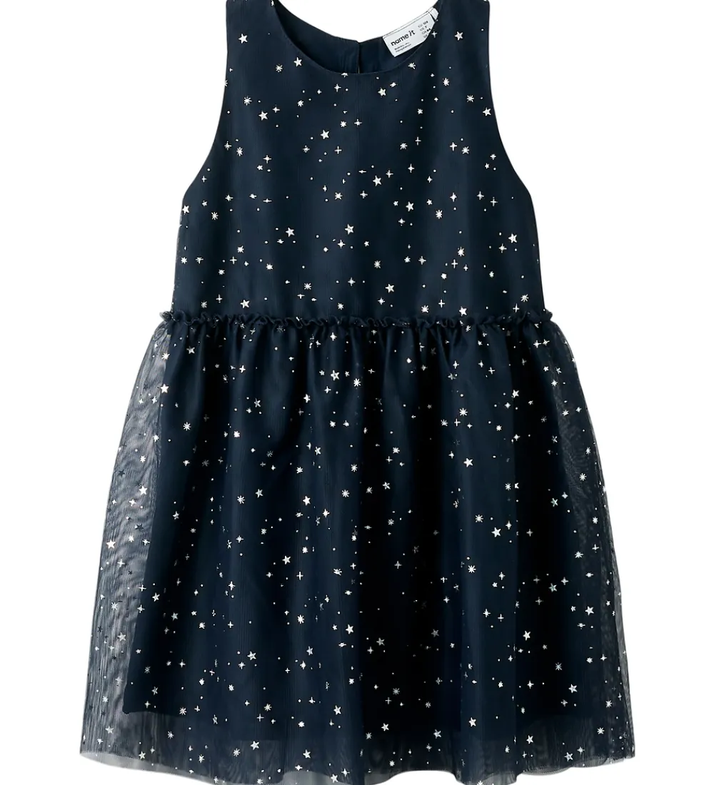 Kjoler|Juletøj-Name It Kjole - NkfVabos - Navy Blazer/Starry Sky