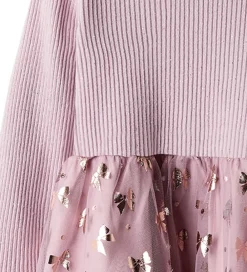 Kjoler|Juletøj-Name It Kjole - Rib/Tyl - NmfRosally - Keepsake Lilac m. Print