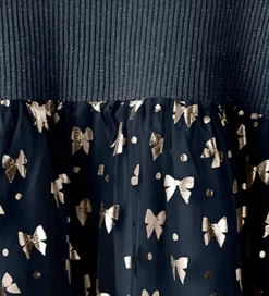 Name It Kjoler|Juletøj*Kjole - Rib/Tyl - NmfRosally - Navy Blazer m. Print